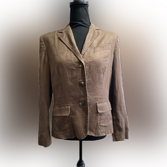 Lauren Ralph Lauren Woman’s Petite Linen Blazer 8P - Picture 7 of 7